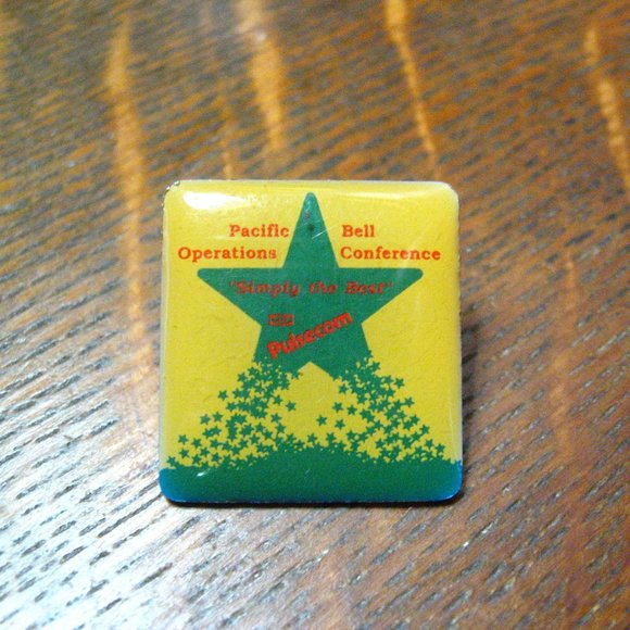 Pacific Bell Telephone Vintage 1980's Lapel Pin - Picture 1 of 4